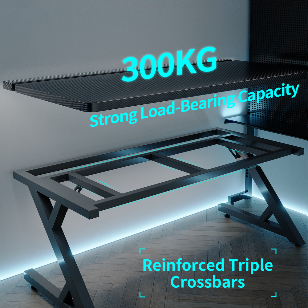 AGKey S3 Heavy Duty Gaming Desk 140 x 75 cm Black feature detail