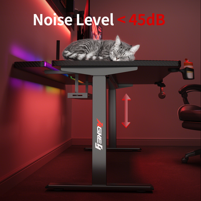 K2 Dual Motor Standing Desk in white with adjustable height and sleek design in a modern office setting